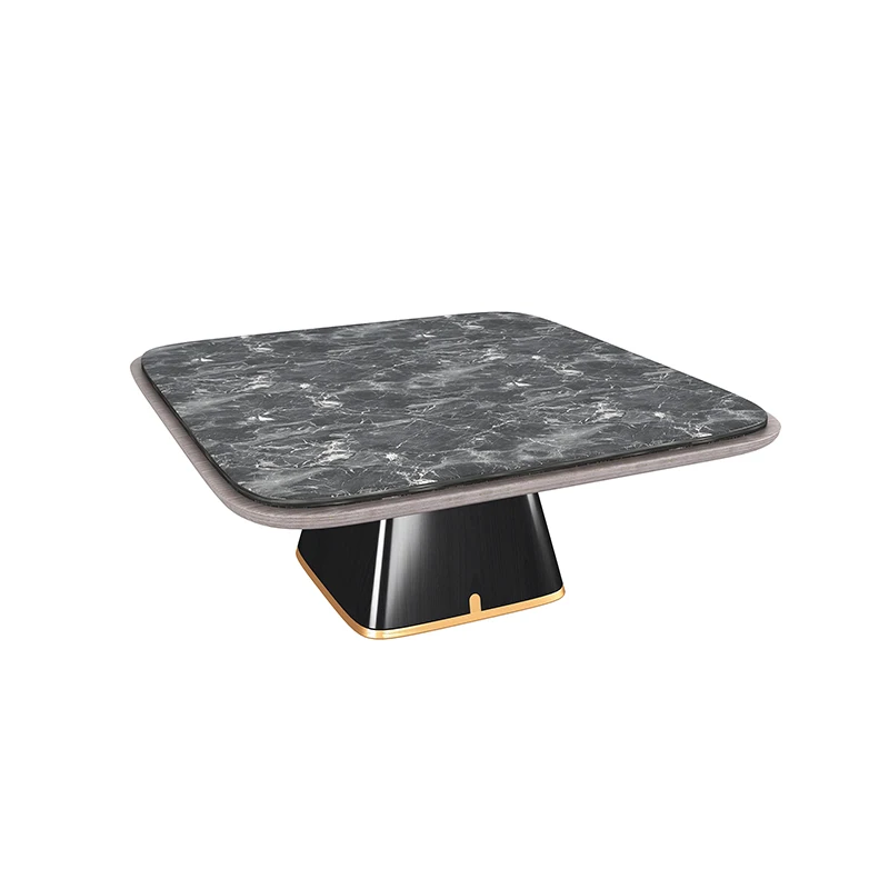 Elegant Marble Top Coffee Table Set Furniture Italian Design Modern Square Tea Table Side Tables Modern Living Room Furniture