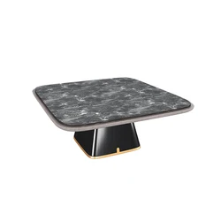 Elegant Marble Top Coffee Table Set Furniture Italian Design Modern Square Tea Table Side Tables Modern Living Room Furniture