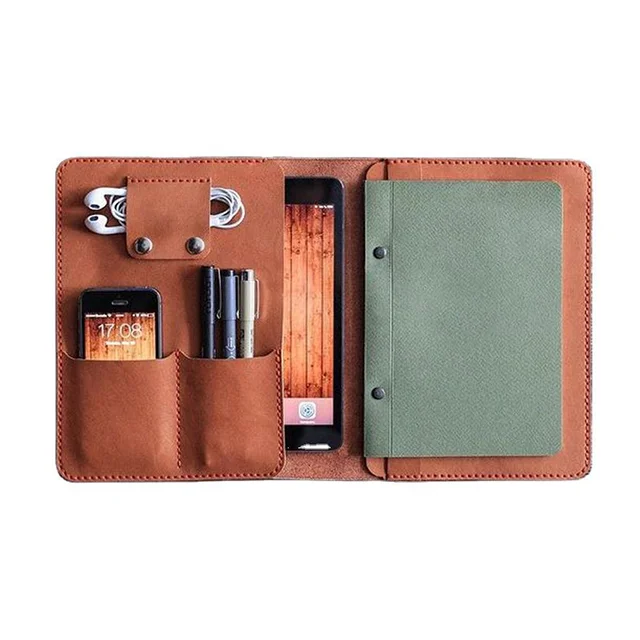 Promotional Document Folder Customize manager leather folder Mini Pad PU leather bags imitation leather corporate organizer