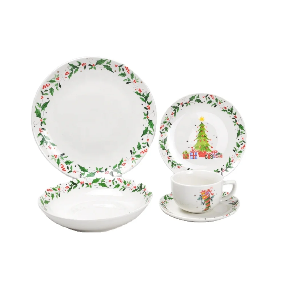 20pcs dubai wholesale market dinnerware sets , gold rim dinnerware