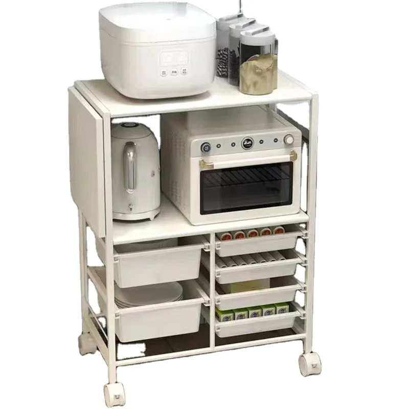 Salon cart with 6 plastic drawers for home office kitchen