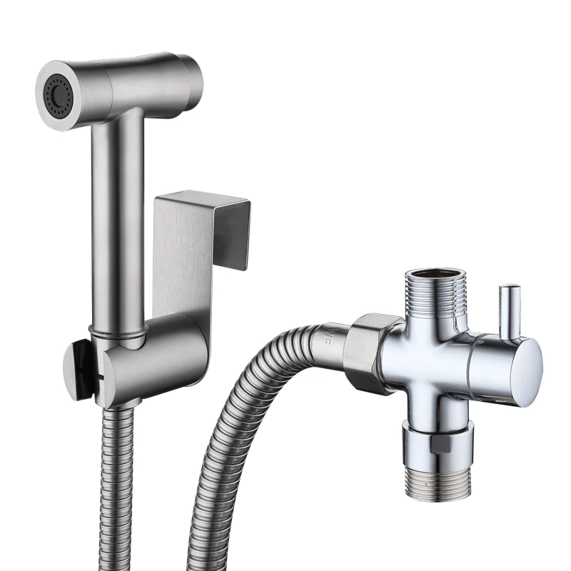 New Design Wall Mounted Stainless Steel Handheld Toilet Bidet Water Sprayer