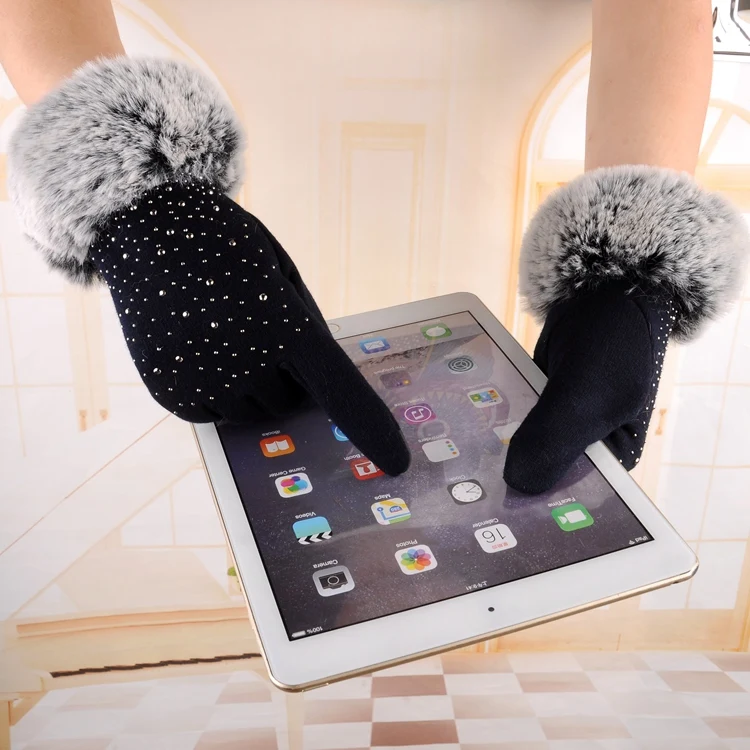 
Winter Warm Gloves Touch screen Outdoor Cycling Gloves For Women custom made 