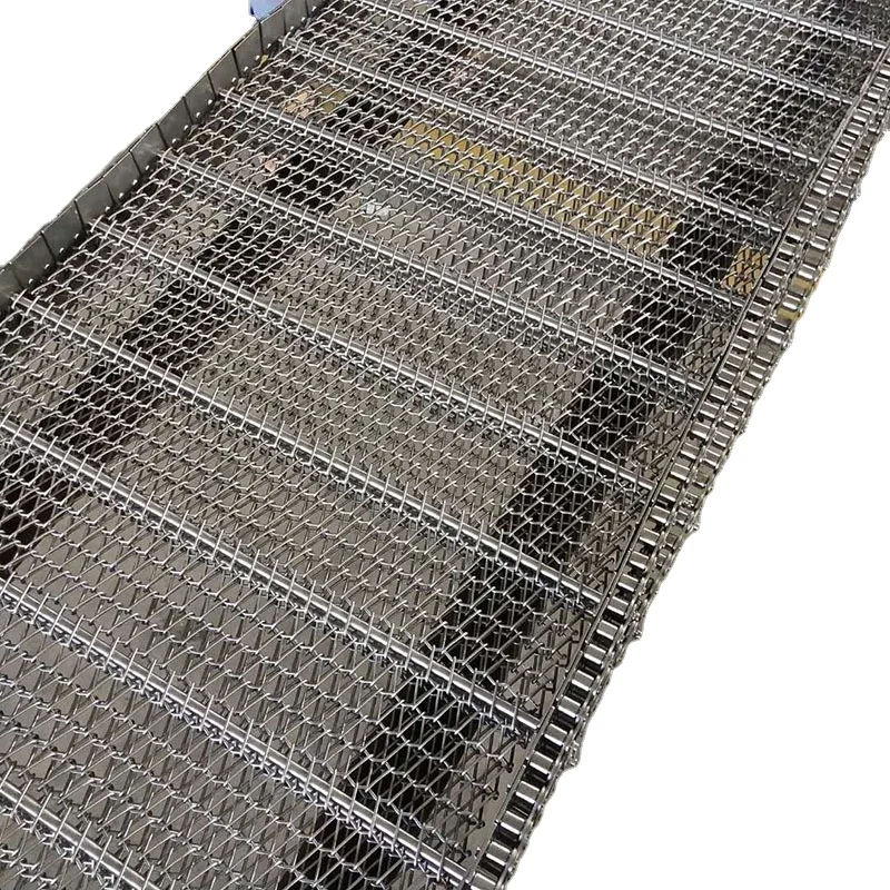 Stainless Steel Food Grade Chain Driven Belt SUS304 Chain Driven Stainless Steel Wire Mesh Conveyor Belt