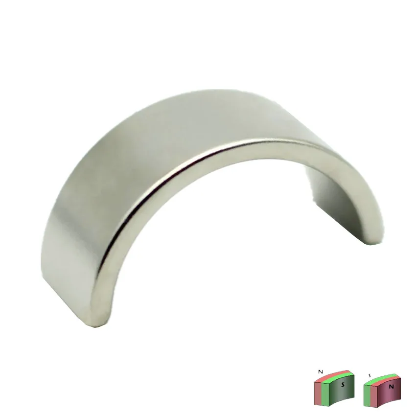 Certificated Permanent Neodymium N35SH,N38SH,N40SH,N33UH Nickel Coated Gearless Motor Arc Magnet