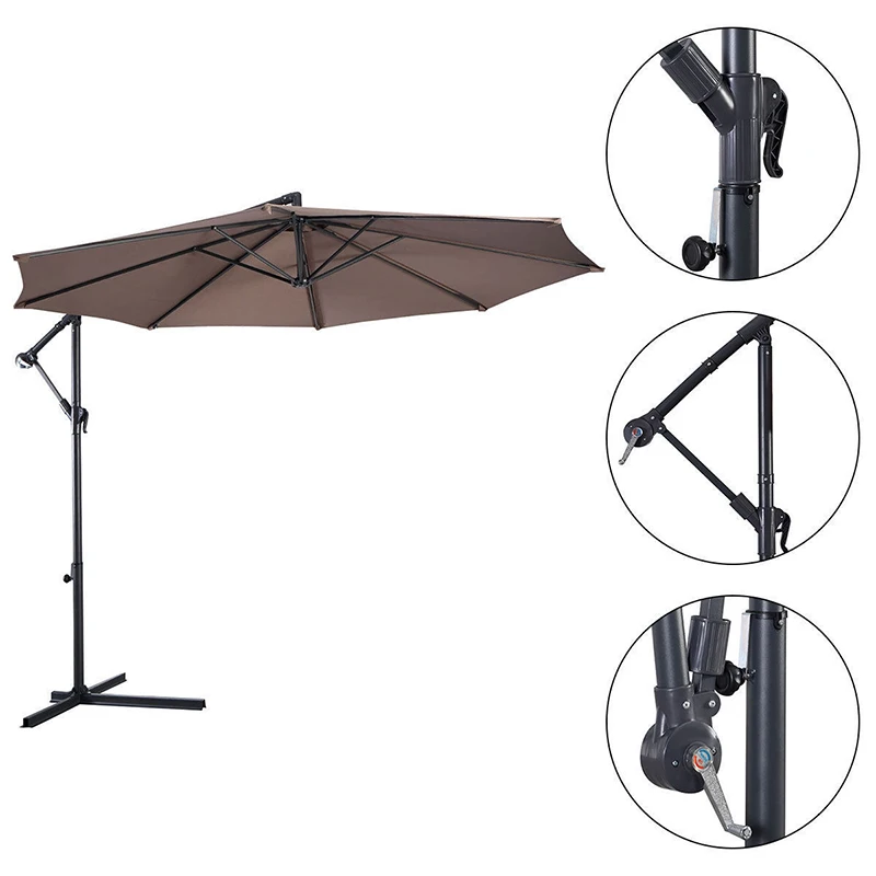 Cantilever Hanging Patio Umropela & Bases Banana Windprooutdoor Chairroof Garden Umbrella Furniture Modern for Outdoor Outdoor