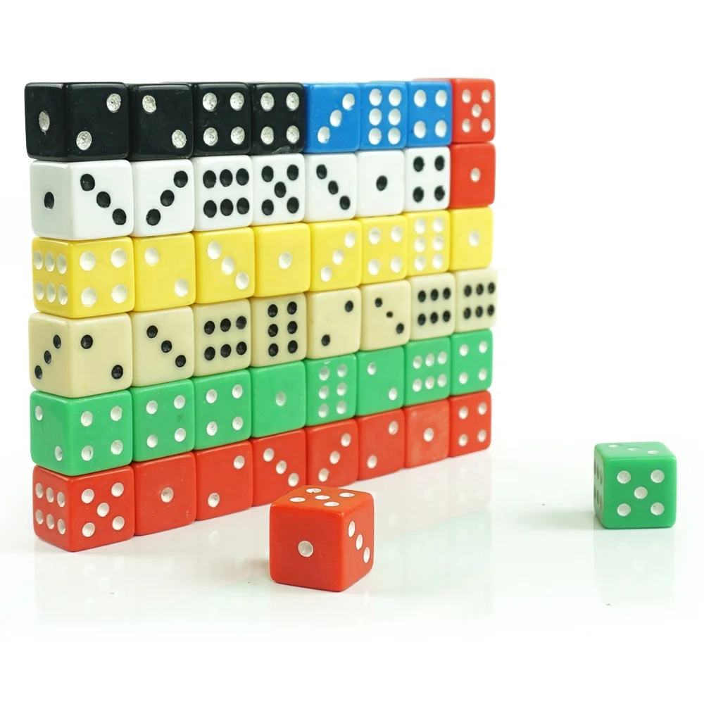 Wholesale 16mm d6 square dice acrylic straight corner 4g/pc multi color can custom for board game