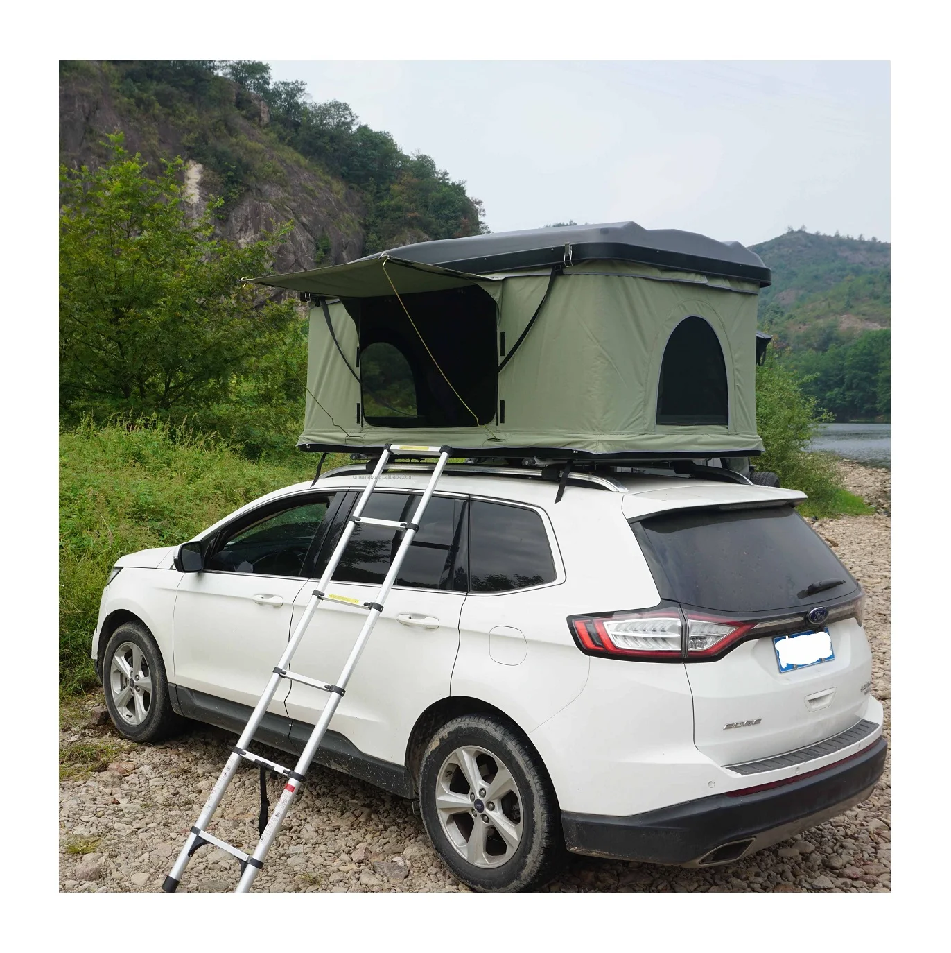 China Wholesale Traveling Foldable 2.1m Car Roof Tents Hard Top SUV Truck Car 4 Person ABS Shell 4x4 Roof Top Tent For SUV