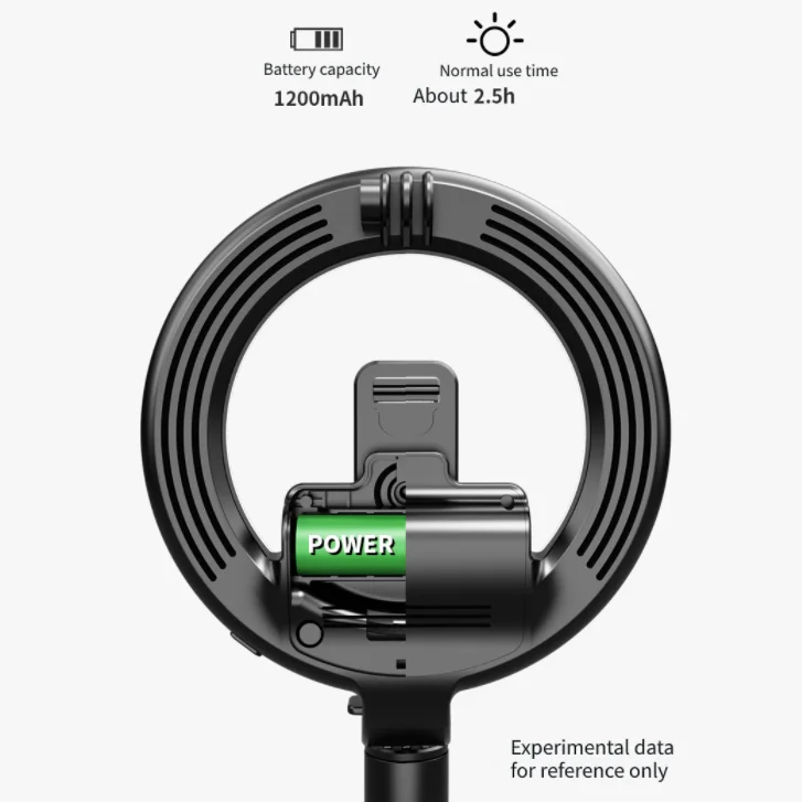  L07 портативная Встроенная аккумуляторная подставка для телефона с кольцевым светом камеры складной штатив
