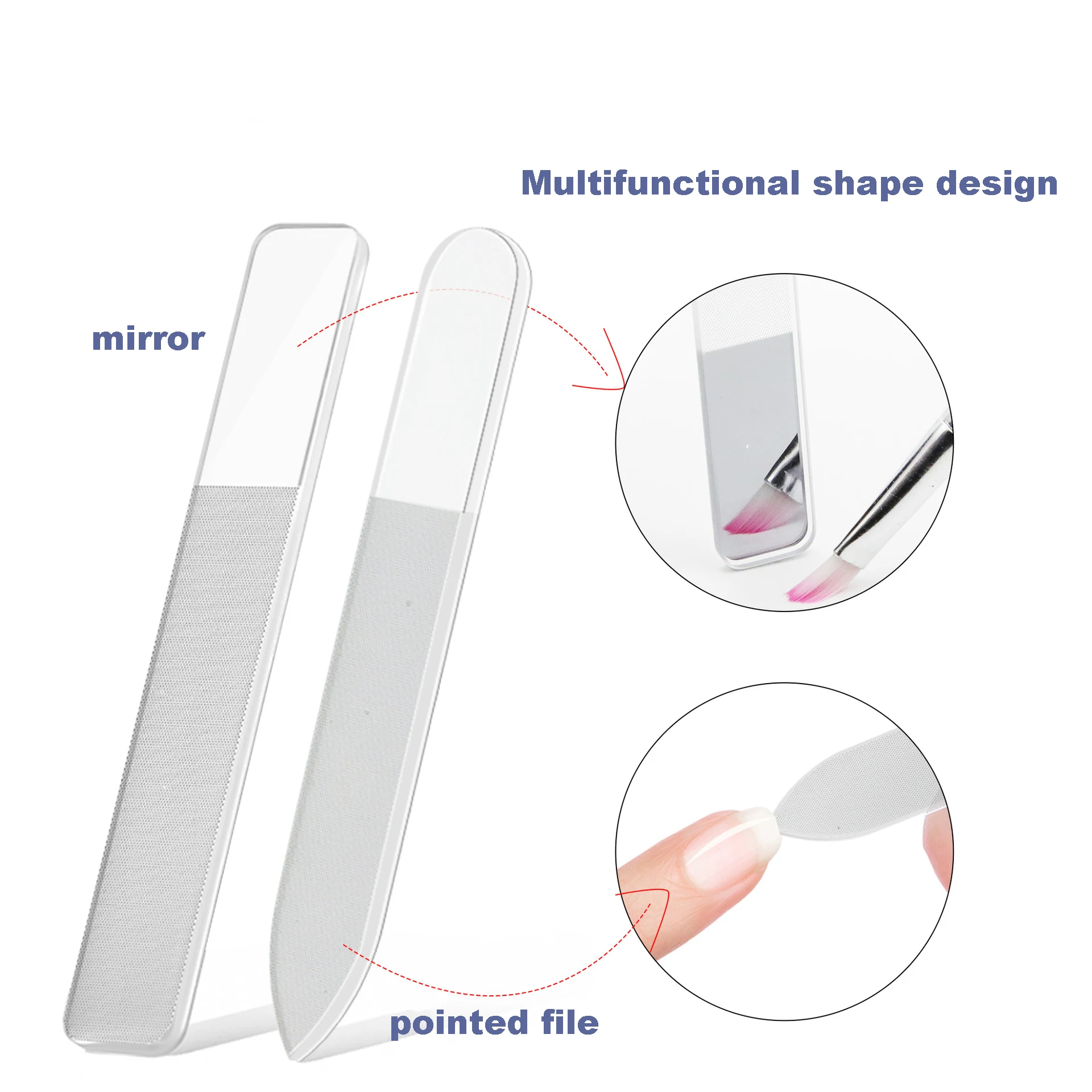 SAIYII Manicure Tools Nano Glass Nail File Tweezers Nail Care Set