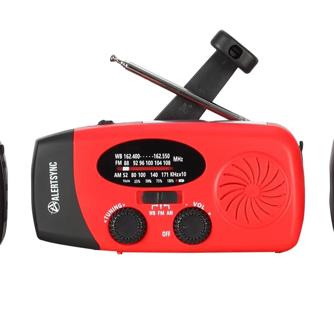 Portable 2000mah OEM Factory Emergency Survival Radio with Flashlight Hand Crank AM FM Weather Radio Solar Panel with Speaker