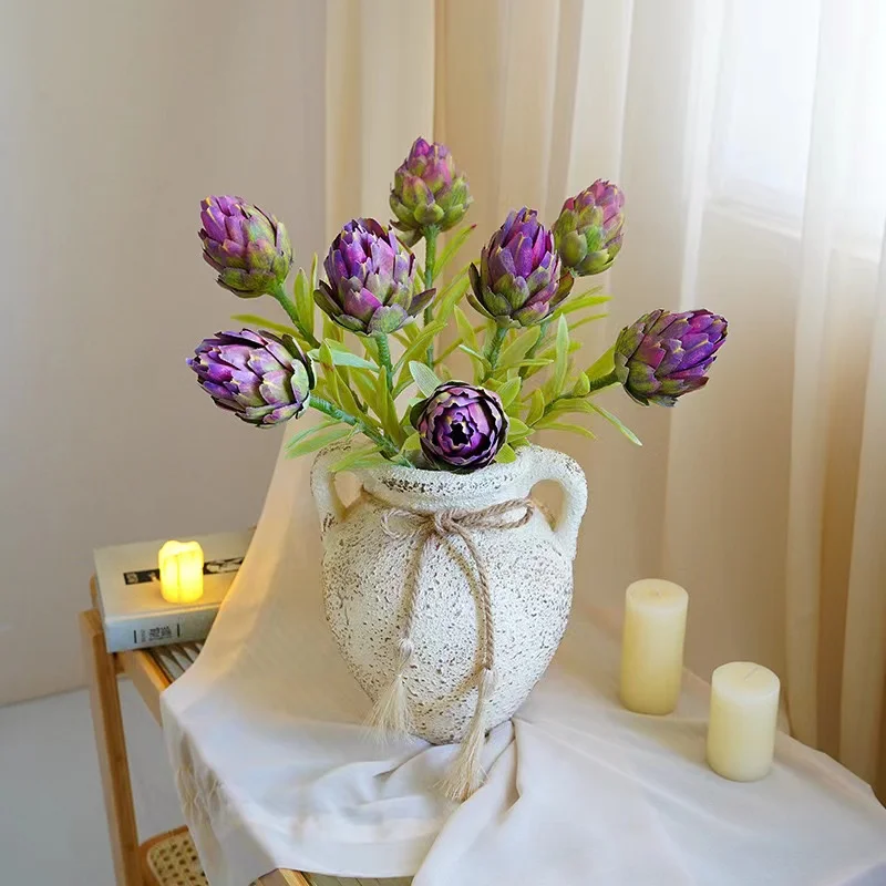 Small Imperial Orchid Artificial Flower Arrangement Single Artificial Plant Artichoke Lily Bromeliad Flower Christmas Graduation