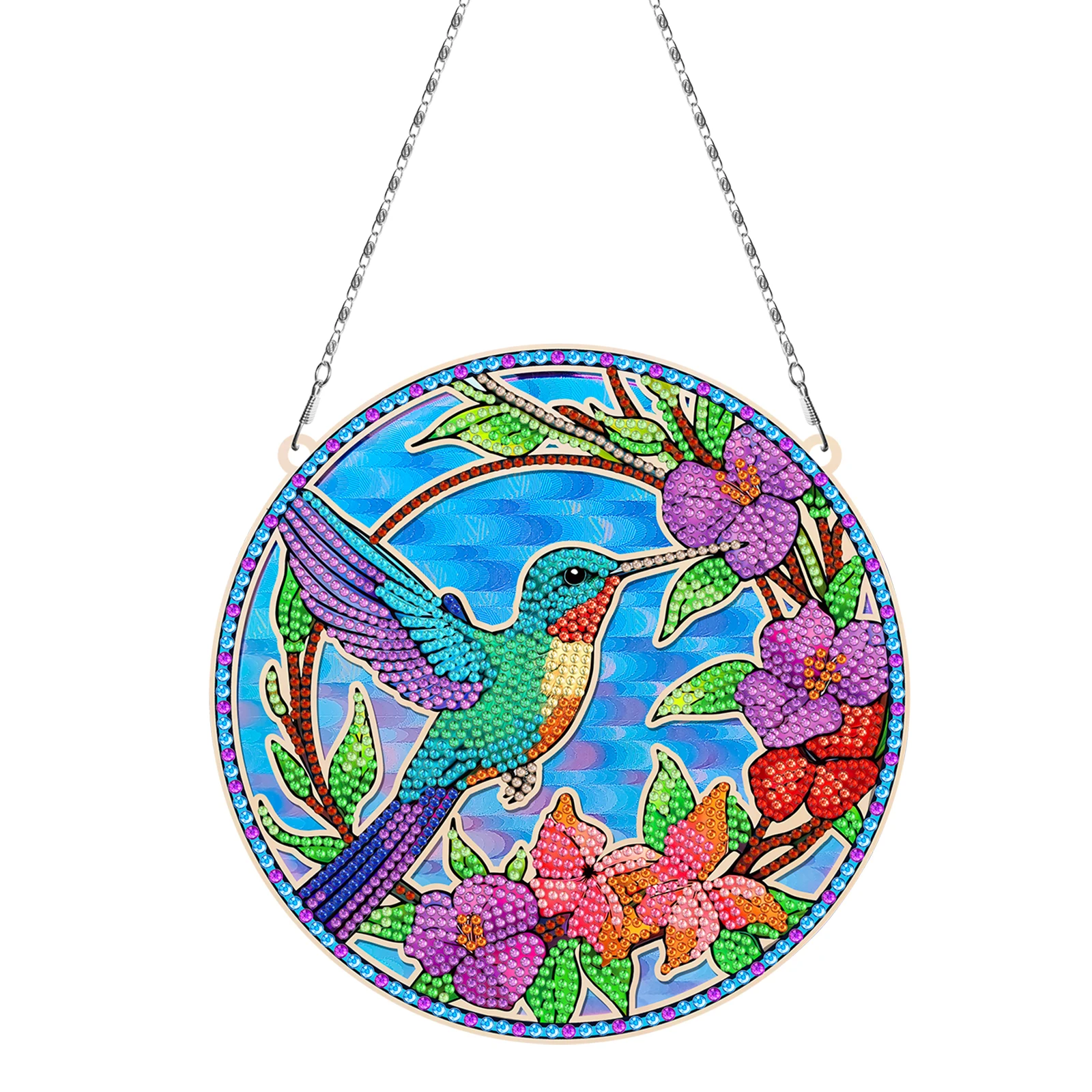 Mandala Flower Dog Cow Owl Wooden Diy Hanging Diamonds Painting Pendant Kit