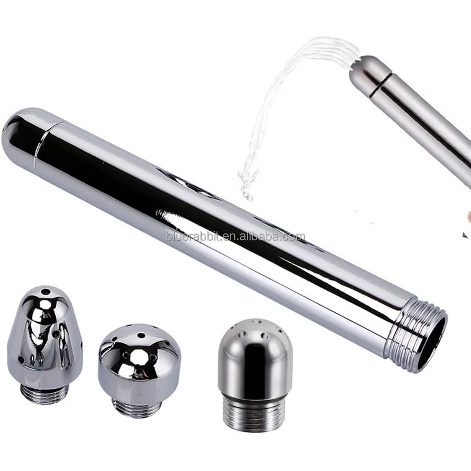 Metal Shower Enema Douches Nozzles Wholesale Shower Attachments kits with 3 Aluminum Shower Heads Anal Cleaners