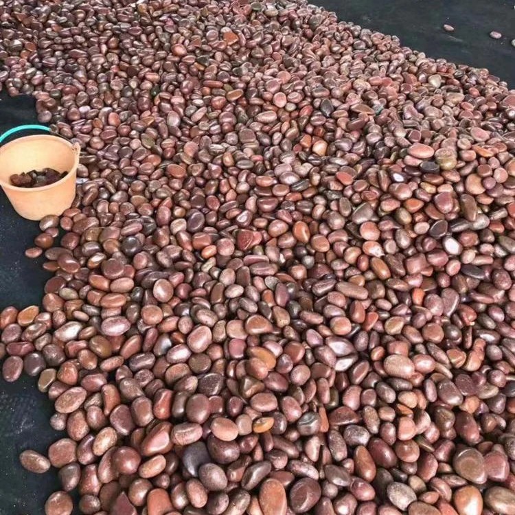 River Rock Stone for Landscaping Pebble Stone Natural Red CE Modern Big Ton Bags or Inside PVC Bag. 20KG/PVC, 1 Ton/ Big Ton Bag