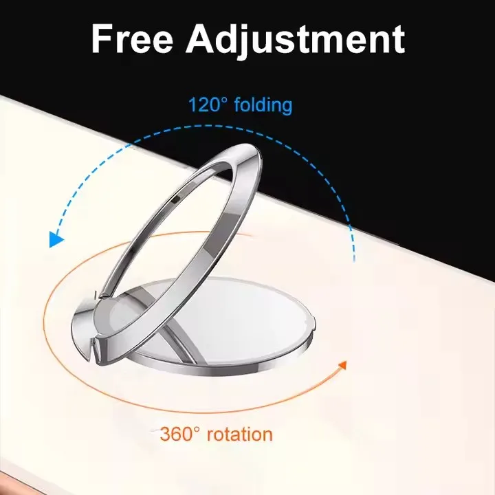 Mida Wholesale gift sublimation 360 degree rotation metal universal finger grip phone holder stand