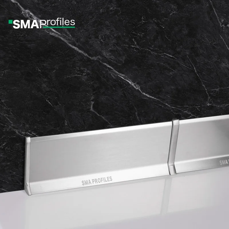 SMAProfiles stainless steel skirting board wall tile edge trim baseboard mould wall protector corner