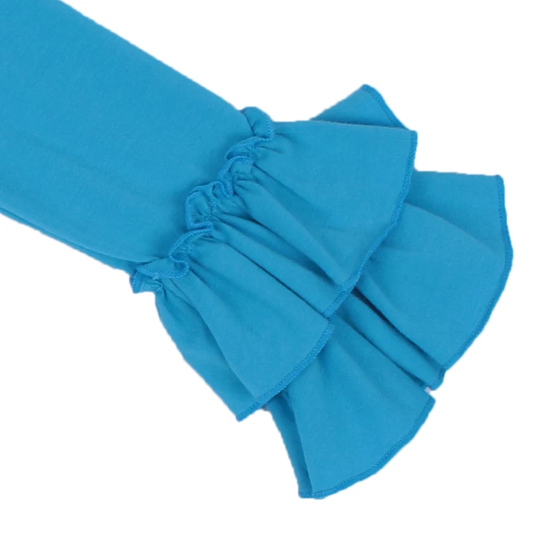 
Boutique Fashion Shirts High Quality Christmas Style Reindeer With Bow Ruffle Sleeve Baby Gril Top 