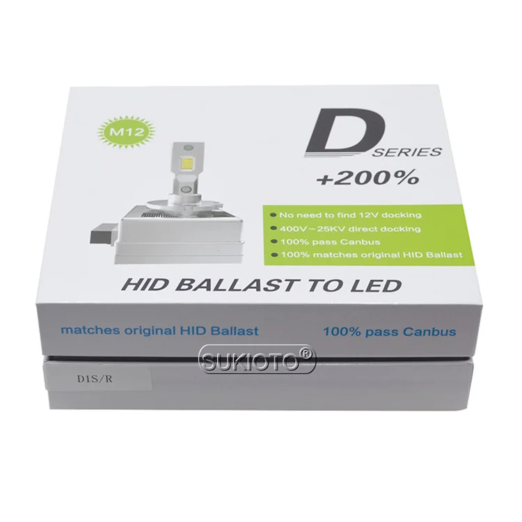  SUKIOTO 2PCS D1S D2S D2R D3S D4S D5S D8S Car LED Headlight Bulb 20000LM 90W High Bright Canbus Lamp For