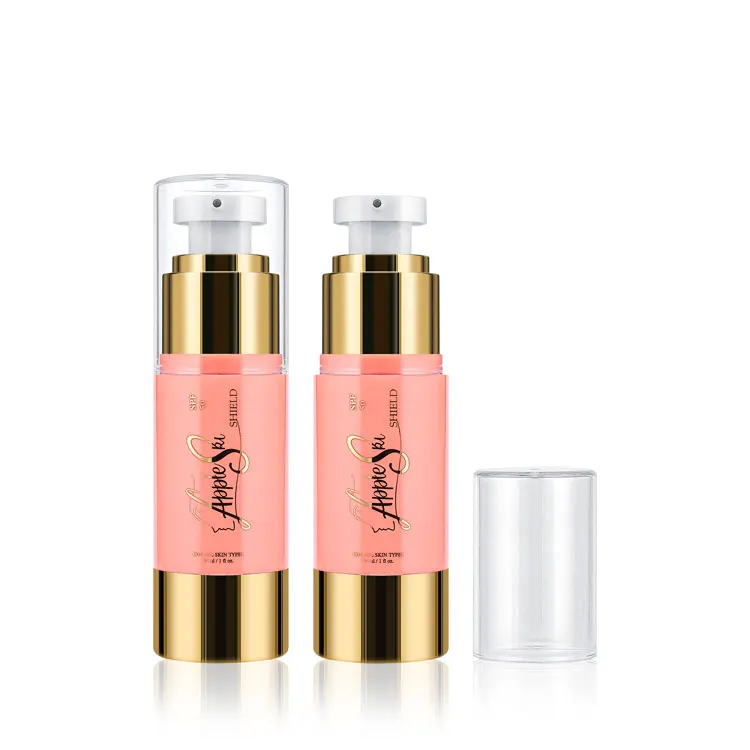 30 100 150 ml pink plastic skincare packaging facial foam cleanser bottle set airless plastic cosmetic toner bottle