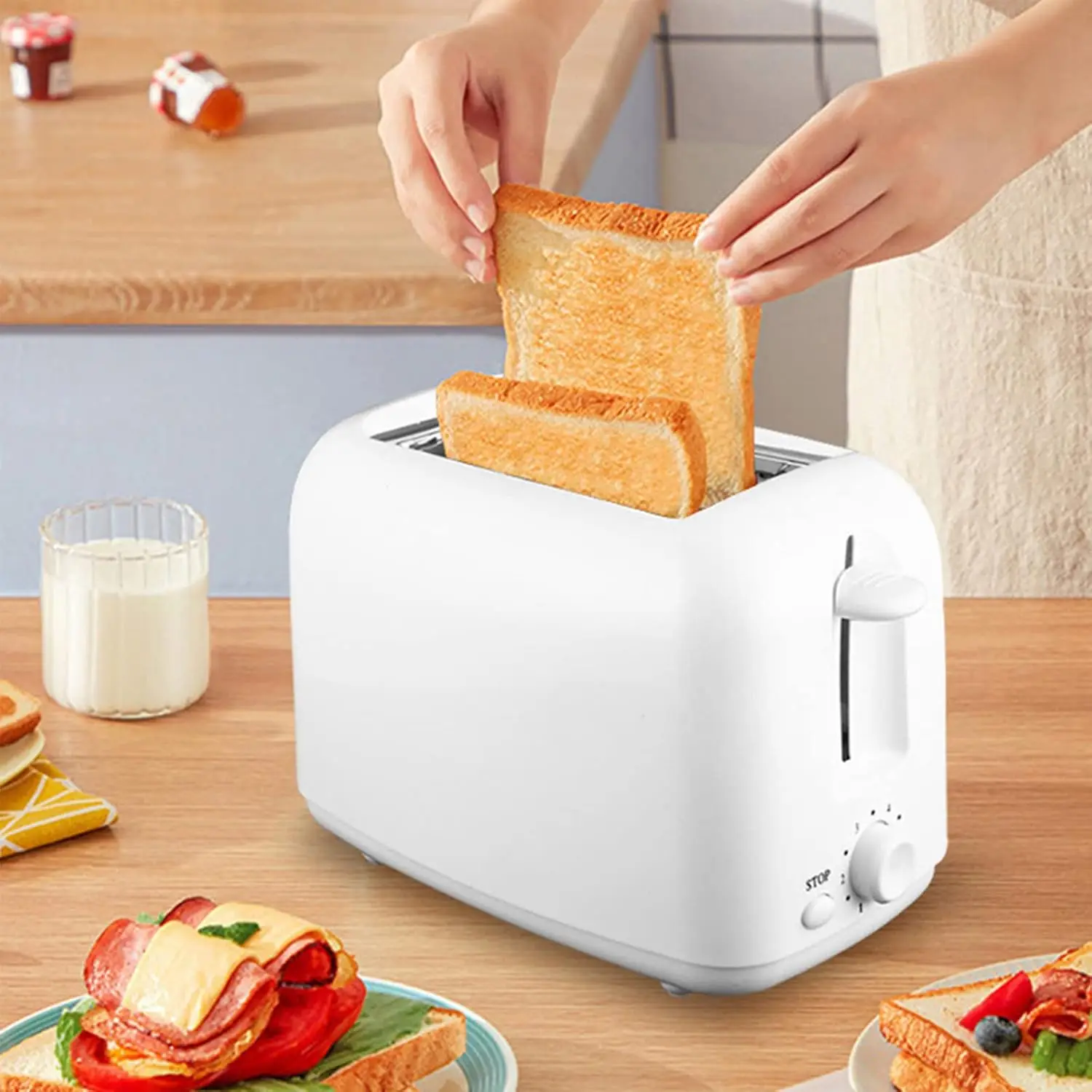2024 Wholesale Bread Toaster Mini 6 Speed 650w Toaster For Bread Use sandwich maker Friendly And Efficient Suitable For Home Use