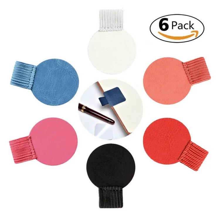 2020 Colorful custom leather bookmarker with elastic holder  for reading mark
