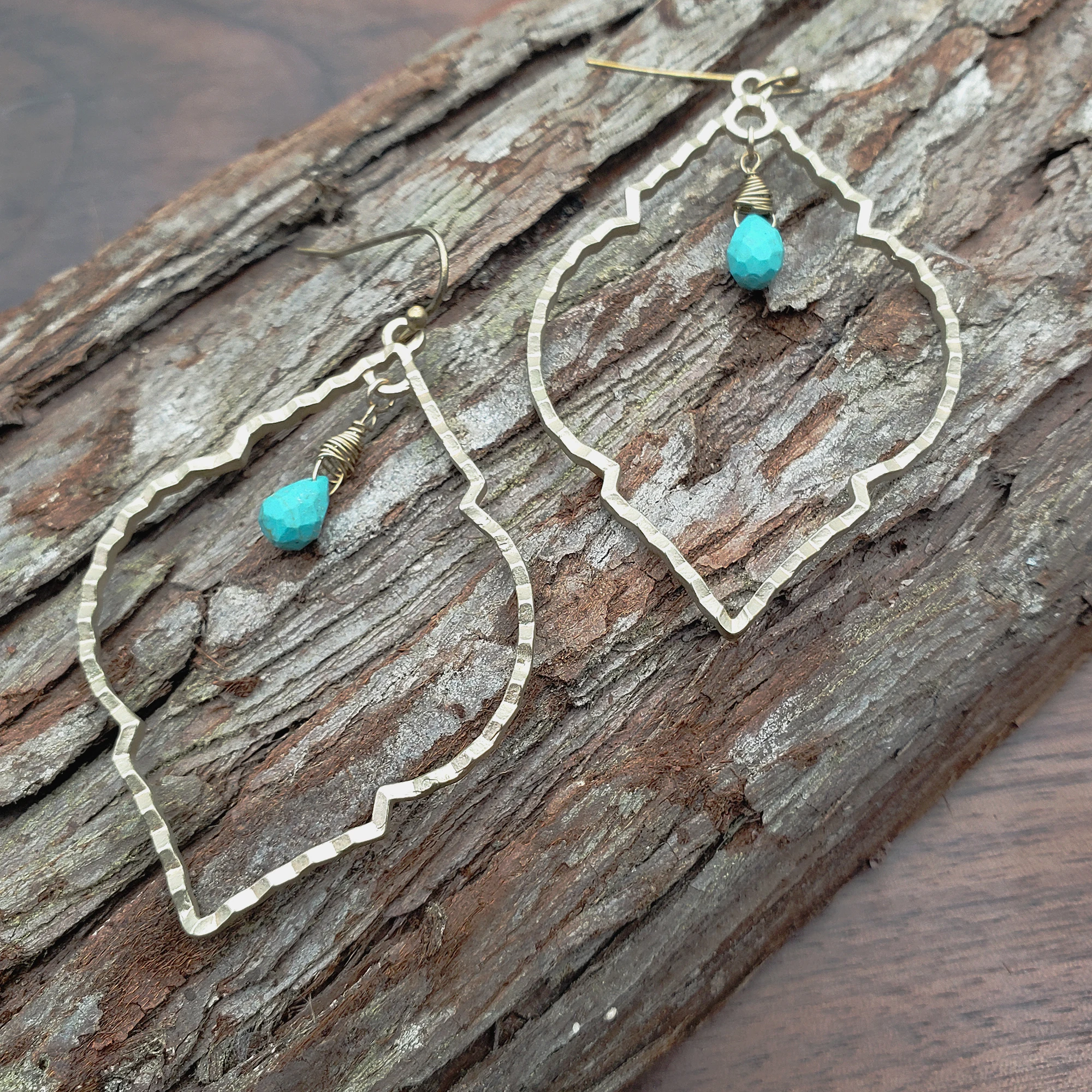 Best selling new Womens Girls Arabesque Chandelier Filigree round rhombus  Statement turquoise Earrings