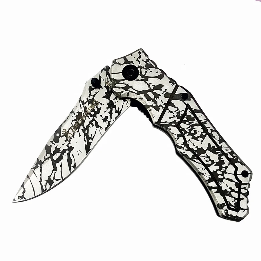 EDC Tactical Pocket 420 Steel Blade Outdoor Essential Self Defense Ring Knife Utility Camping Jungle Folding Adventure Knives