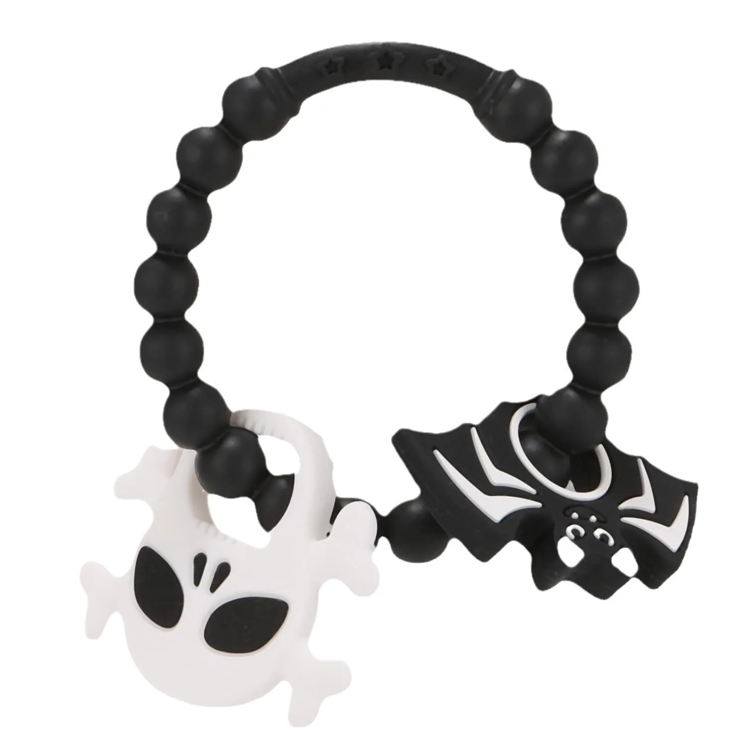 new style anti-handling halloween food grade baby silicone teether kids molar toys silicone gloves teether