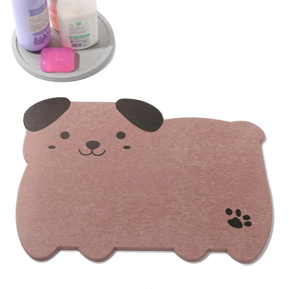 Eco-friendly fast drying diatomaceous earth mat water absorbent diatomite foot mat antibacterial diatomite bath mat