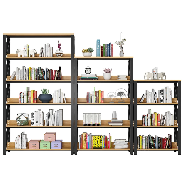 Living Room Furniture Display Shelf Corner Divided Bookshelf Bookcase With Baffle