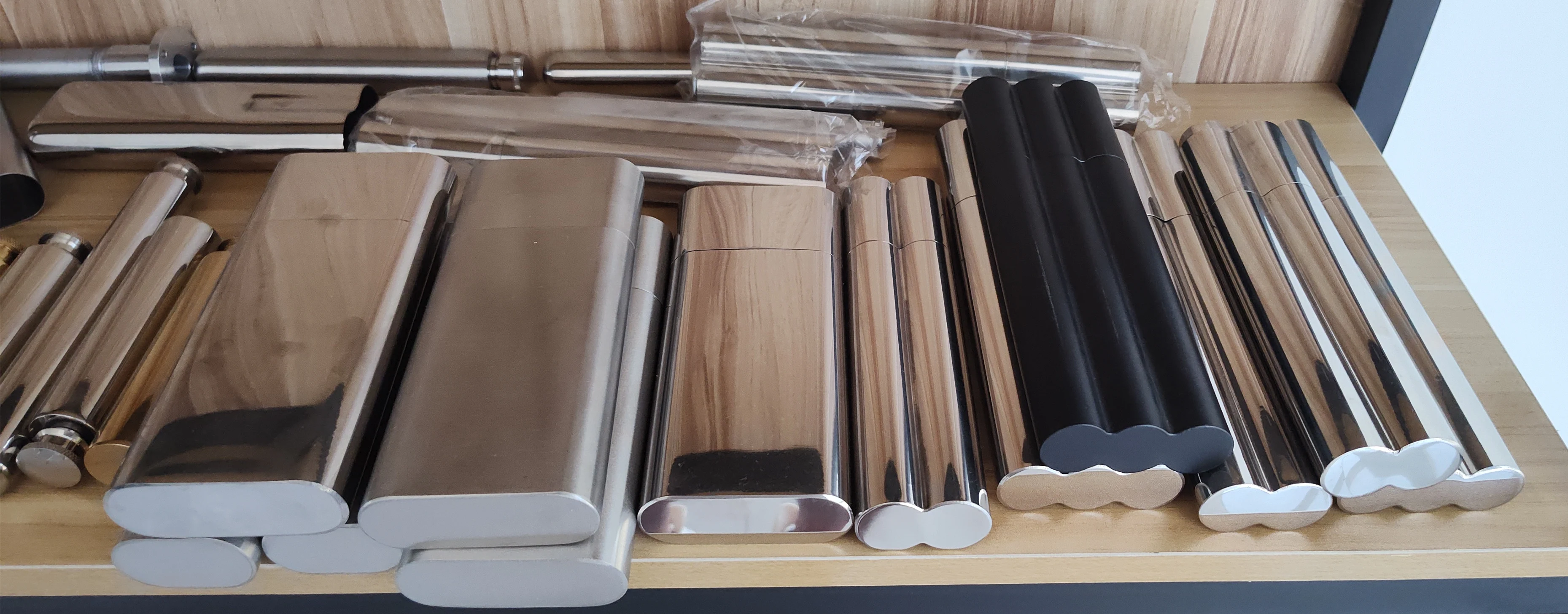 304 Stainless Steel Cigar Tubes Accessories Portable Humidor Can Hold Three Cigars Waterproof Protect Cigar from Being Crushed