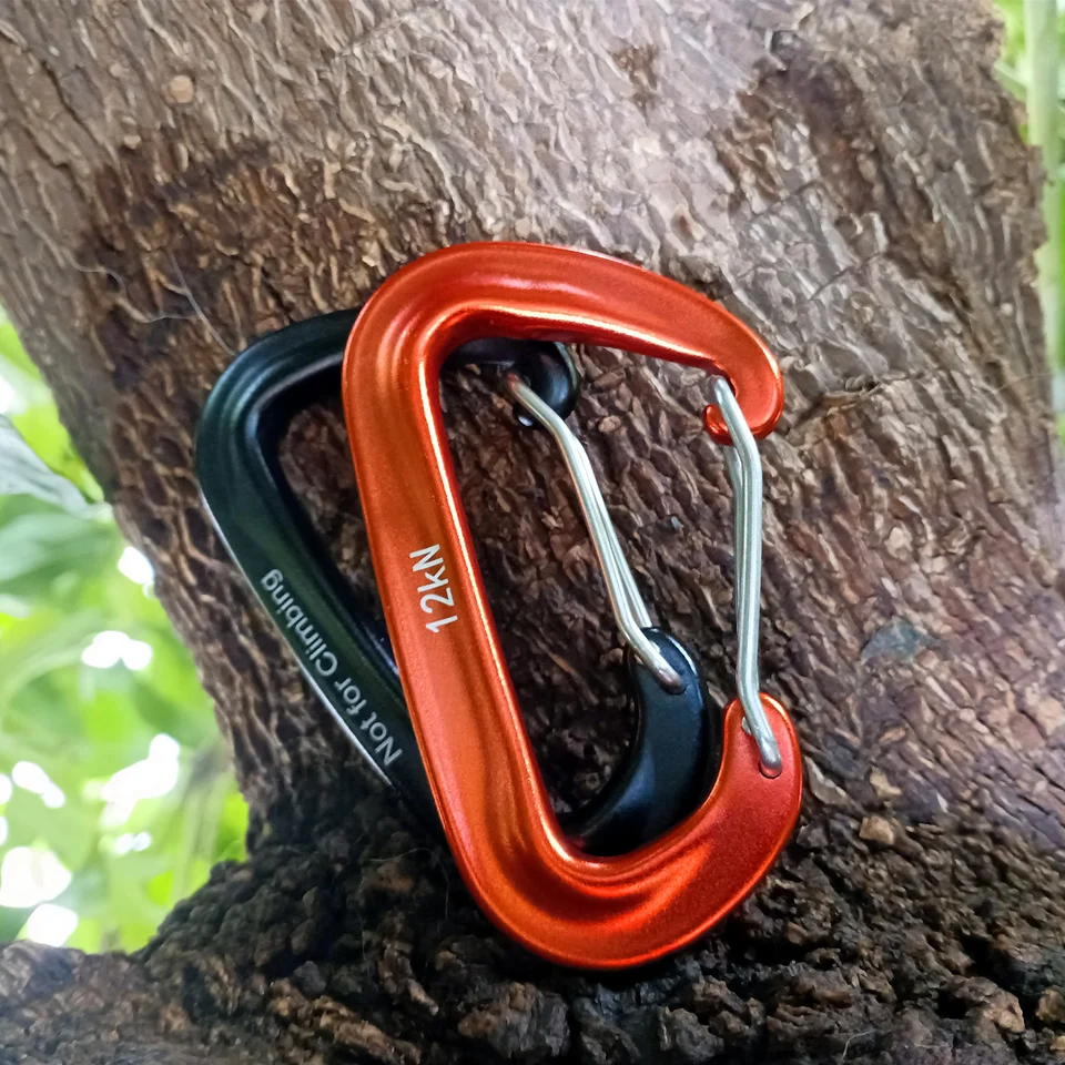 Wholesale flat D-Ring accept engraved laser printing silk custom logo aluminum metal steel keychain hook karabiner carabiner