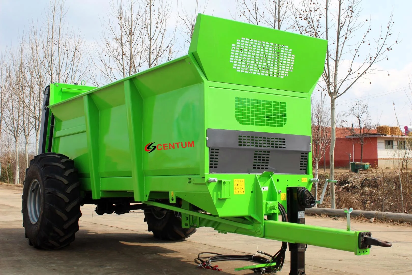 
Tractor Towable Organic Manure Fertilizer Spreader Muck Spreading Machinery 10CBM Two Shaft Vertical Spreaders 
