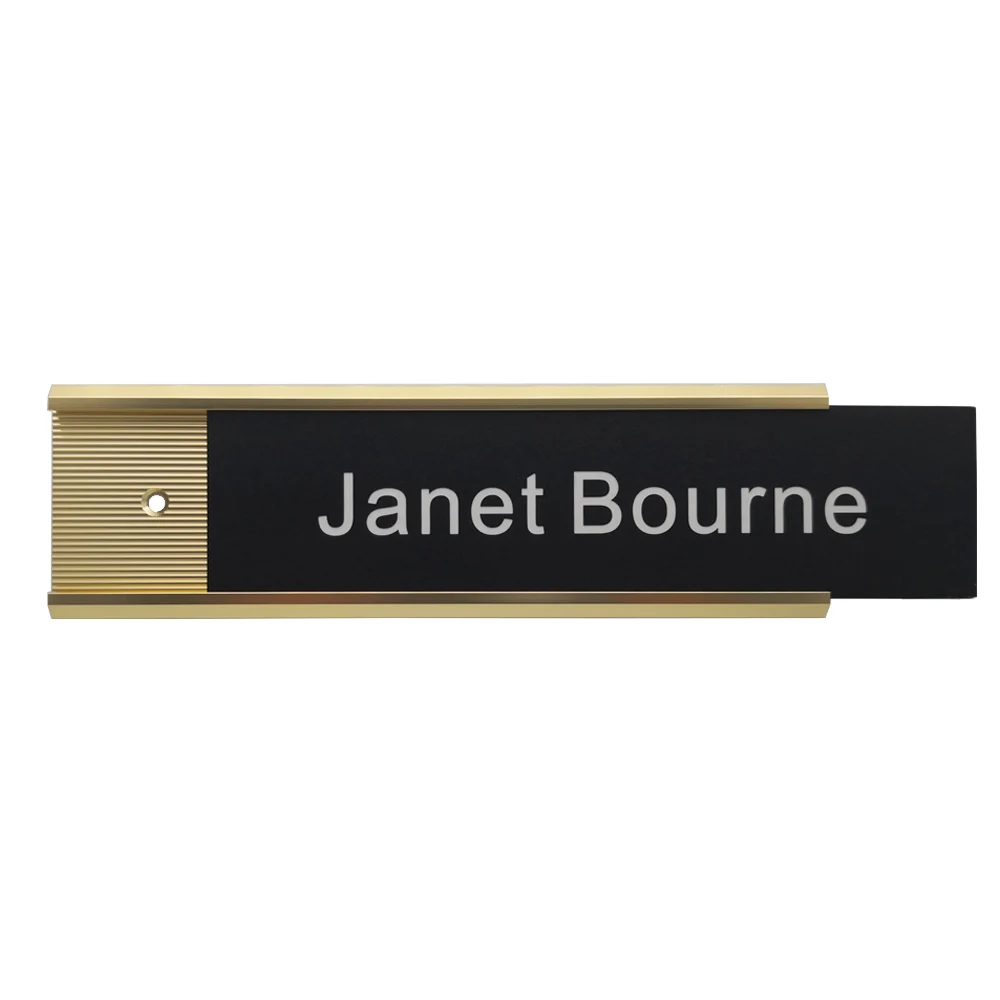 High grade U shape Advertising hanging signs Metal sign holder/wall nameplate with Ribbed