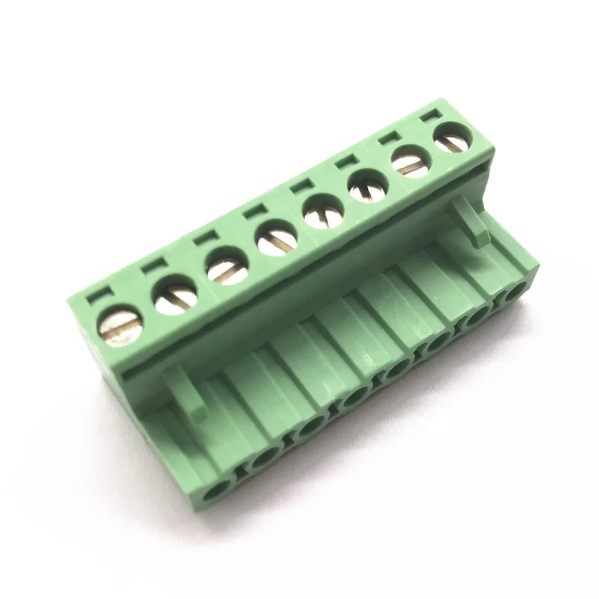 hot sales 5.08mm pitch 8pin brass cage connector KF/WJ2EDGK 2EDGK-5.08 female plug in terminal connector