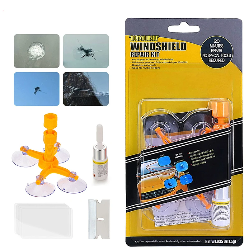 DIY Car Windshield Repair Kit Auto Window Glass Crack Resin Restore Sealer Vehicle Windscreen Filler Adhesives Quick Fix Tool