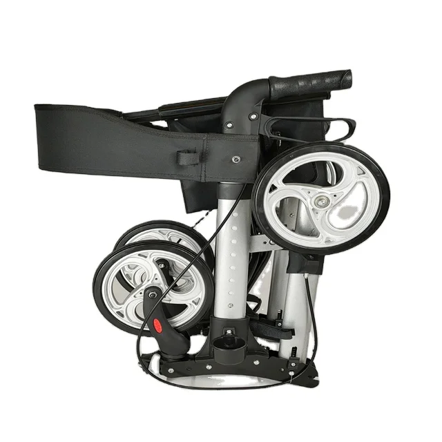 Medical titanium walker rollator carbon fiber shopping cart  with seat for Elderly