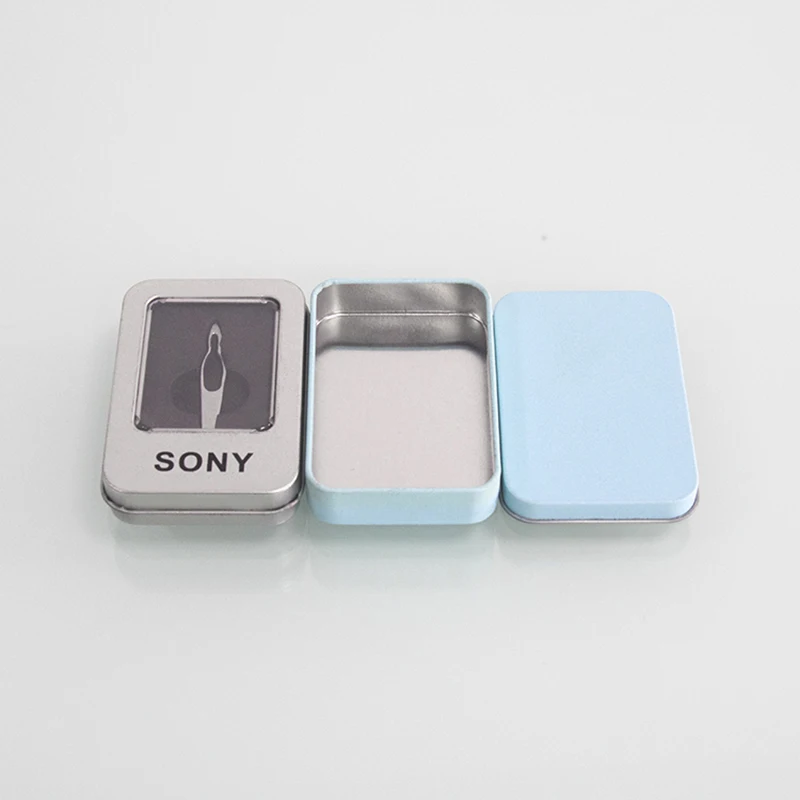 Custom Printed Pill Tin Box Slide Tea Cigarette Container Small Tin Case With Window