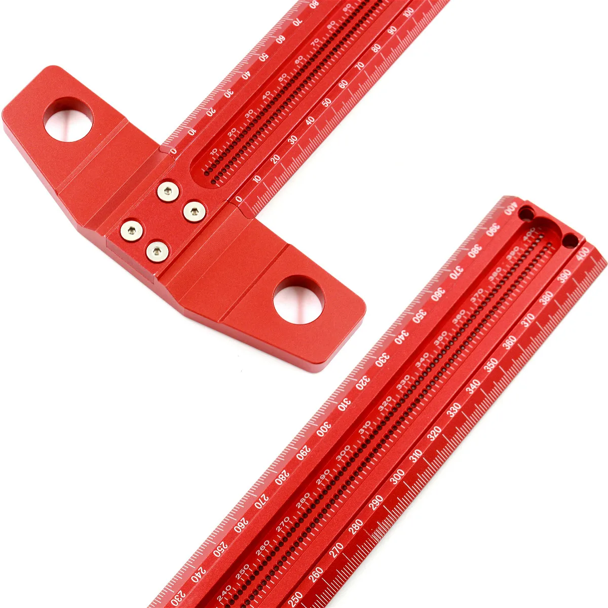 JDSR  Woodworking T-type Line Scriber Hole Scale Ruler Aluminum  Marking Gauge Crossed Line Scriber Carpenter Measuring Tools