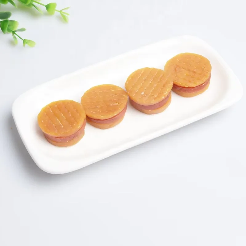 factory new dog snacks private brand dog treats chicken salmon pumpkin mix mini burger for dogs feed