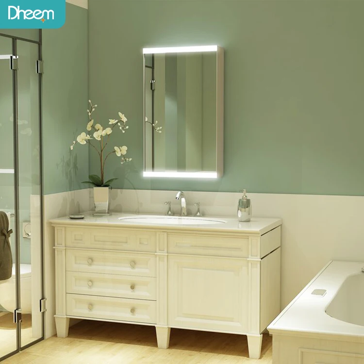 High End Custom Storage Bathroom Mirror Cabinet Easy To Operate Single Door Mirrored Bathroom Medicine Cabinet