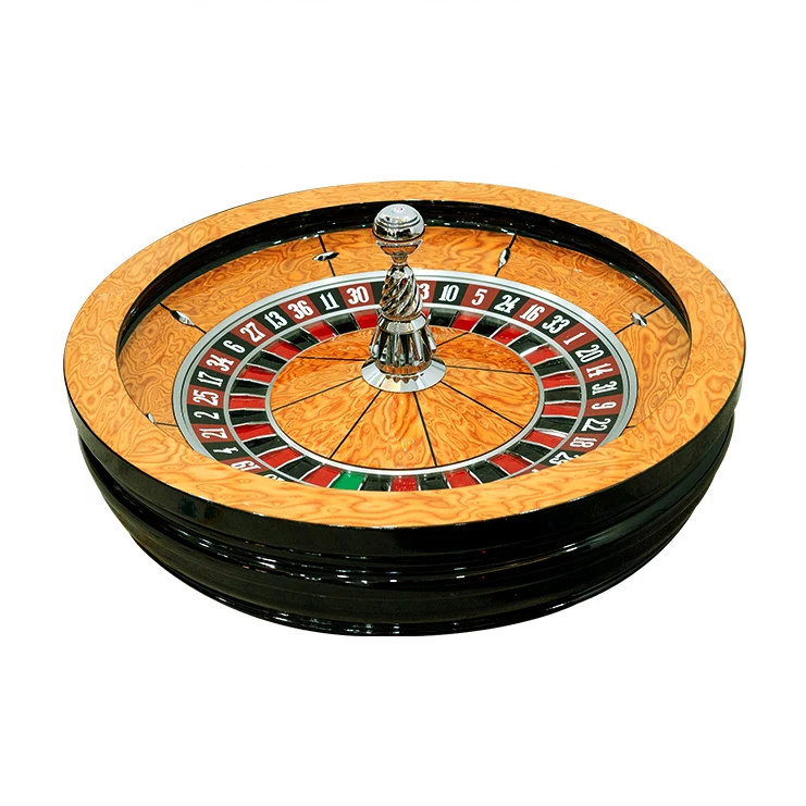 YH 32 inch Professional Standard Luxury Game Roulette Wheel Used Solid Yellow Flower Solid Wood Wheel for Sale