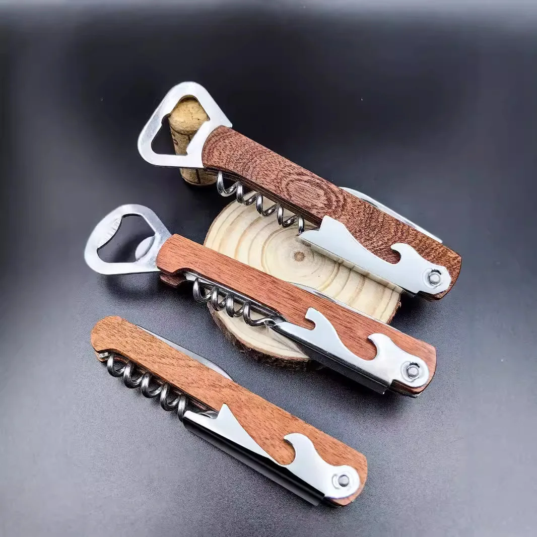 Syh1077 Custom Bulk Wooden Multifunction Wine Bottle Opener Beer Opener With Laser Engraving Logo