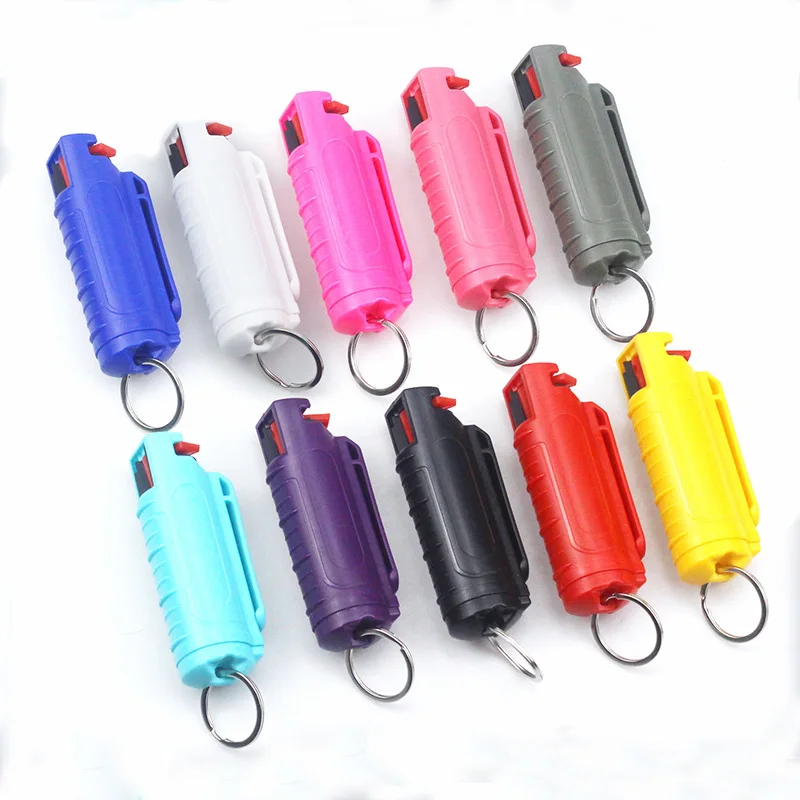 Factory Price Self defense Plastic Spray Shell Supplies Tasergun Self Defense Keychain Alloy Gadgets