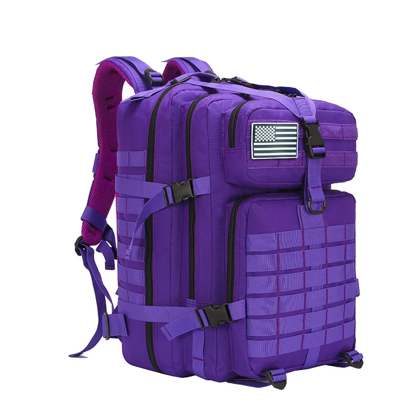 High-End Custom Multi-Color 900D Oxford 45L 3P Waterproof Outdoor Trekking Combat Tactical Backpacks