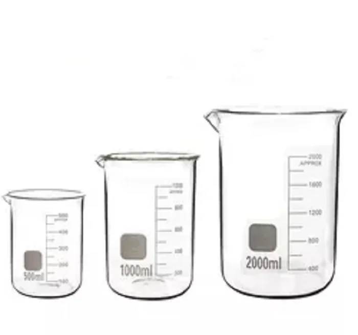 Laboratory Chemical Thickness Clear Glass Beaker Measuring Dowl