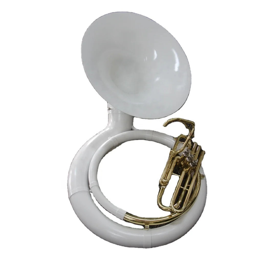Sousaphone латунный инструмент хорошее качество sousaphone для продажи Белый Цвет Золото лакированный