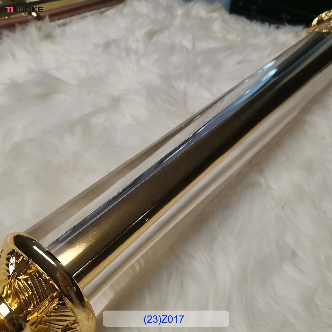 Luxury design terrace column decorative crystal pillar glass stair railing post