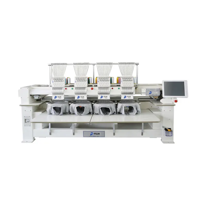 Multi 4 Head Flat Embroidery Machine Computerized Automatic 9 12 15 Needles 4 Heads High speed Embroidery Machine Four Heads